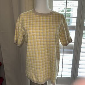 BOG2 Free Ann Taylor Short Sleeve Yellow Soft Sweater L